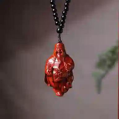 一念之间 物㯖 新中式国潮手工精雕盘玩挂件轻奢高级感车载挂饰随身把玩件招财进宝平安顺遂送礼盒#好运 檀木 木作把件 男女同款情侣款