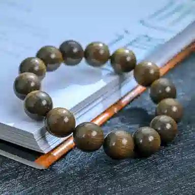 物㯖 国潮新中式文玩佛珠手链复古文艺民族风百搭纳福转运珠基础款单圈紫檀绿檀盘玩沉香木质念珠送礼盒 檀木 木作手串 男女同款情侣款