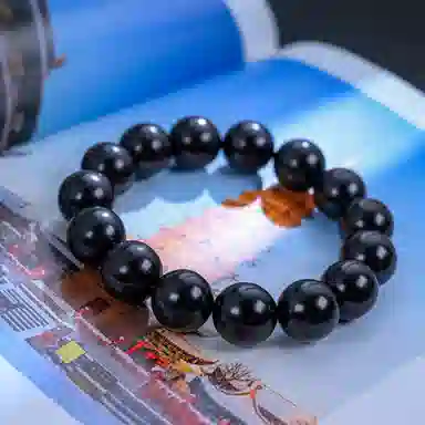 物㯖 国潮新中式文玩佛珠手链复古文艺民族风百搭纳福转运珠基础款单圈紫檀绿檀盘玩沉香木质念珠送礼盒 檀木 木作手串 男女同款情侣款