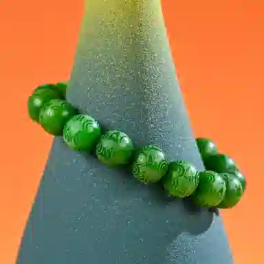 物㯖 国潮雕刻六字真言浅紫冰飘花佛珠招财纳福考试考研上岸绕指柔文艺民族风转运手持 好运 白玉菩提 手串 男女同款情侣款