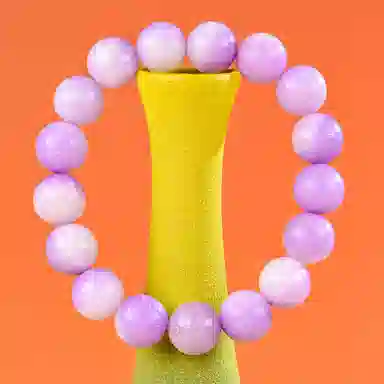 物㯖 国潮雕刻六字真言浅紫冰飘花佛珠招财纳福考试考研上岸绕指柔文艺民族风转运手持 好运 白玉菩提 手串 男女同款情侣款