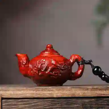 物㯖 国潮手工精雕盘玩挂件中式轻奢高级感车载挂饰招财进宝财源滚滚诸事顺遂随身把玩工艺品#寓意好物 檀木 把件 男女同款情侣款