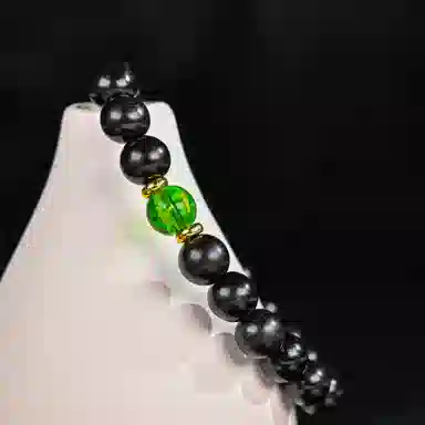 物㯖 五路财神财源滚滚多彩琉璃新中式国潮紫光檀诸事顺利招财进宝纳福转运珠百搭送礼平安好运檀木饰品 黑檀 木作手串 男女同款情侣款