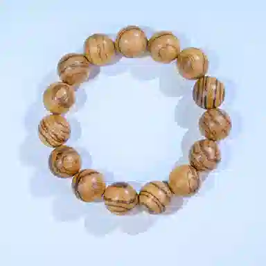 物㯖 国潮新中式文玩佛珠 复古文艺民族风 百搭 招财纳福 转运珠基础款单圈盘玩木质念珠 檀木 手串 男女同款情侣款