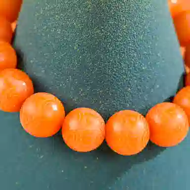 物㯖 国潮雕刻六字真言浅紫冰飘花佛珠招财纳福考试考研上岸绕指柔文艺民族风转运手持 好运 白玉菩提 手串 男女同款情侣款