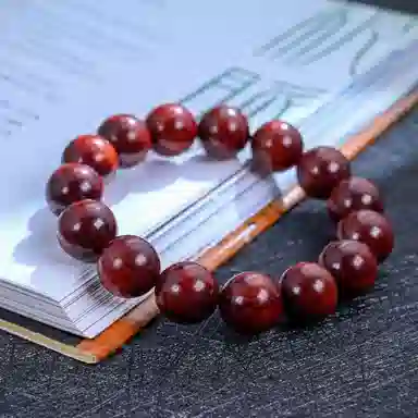 物㯖 国潮新中式文玩佛珠手链复古文艺民族风百搭纳福转运珠基础款单圈紫檀绿檀盘玩沉香木质念珠送礼盒 檀木 木作手串 男女同款情侣款