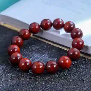 物㯖 国潮新中式文玩佛珠手链复古文艺民族风百搭纳福转运珠基础款单圈紫檀绿檀盘玩沉香木质念珠送礼盒 檀木 木作手串 男女同款情侣款