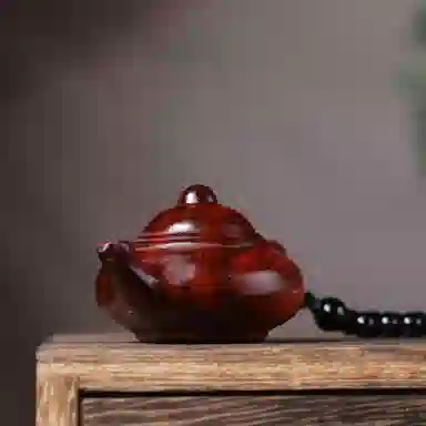 物㯖 国潮手工精雕盘玩挂件中式轻奢高级感车载挂饰招财进宝财源滚滚诸事顺遂随身把玩工艺品#寓意好物 檀木 把件 男女同款情侣款