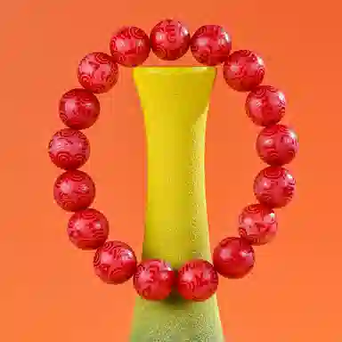 物㯖 国潮雕刻六字真言浅紫冰飘花佛珠招财纳福考试考研上岸绕指柔文艺民族风转运手持 好运 白玉菩提 手串 男女同款情侣款