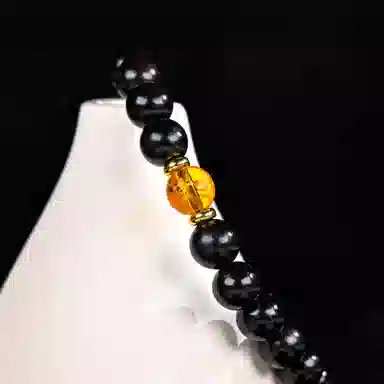 物㯖 五路财神财源滚滚多彩琉璃新中式国潮紫光檀诸事顺利招财进宝纳福转运珠百搭送礼平安好运檀木饰品 黑檀 木作手串 男女同款情侣款