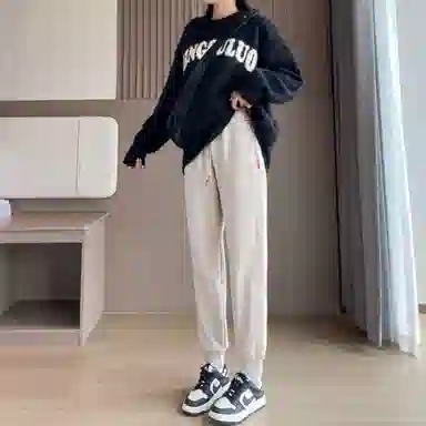 水中花 高腰宽松加厚卫裤休闲裤 女款