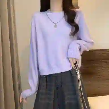 水中花 洋气加厚短款气质针织衫 女款