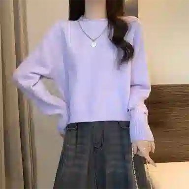 水中花 洋气加厚短款气质针织衫 女款