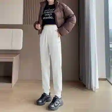 水中花 高腰宽松加厚卫裤休闲裤 女款