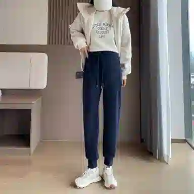水中花 高腰宽松加厚卫裤休闲裤 女款