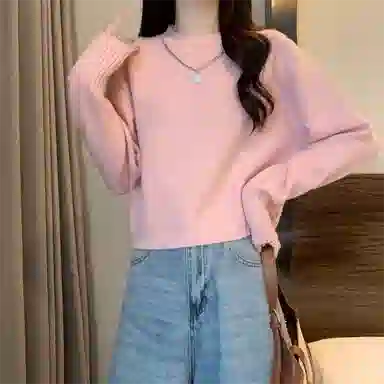 水中花 洋气加厚短款气质针织衫 女款