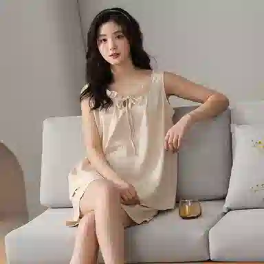 夏芬妍 甜美舒适简约休闲居家带胸垫睡衣套装 女款