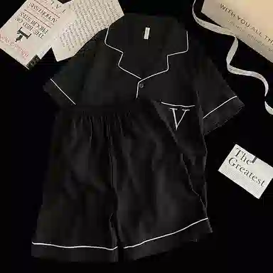 夏芬妍 简约舒适纯色翻领云朵棉短袖短裤家居服柔软休闲可外穿夏季睡衣套装 男款