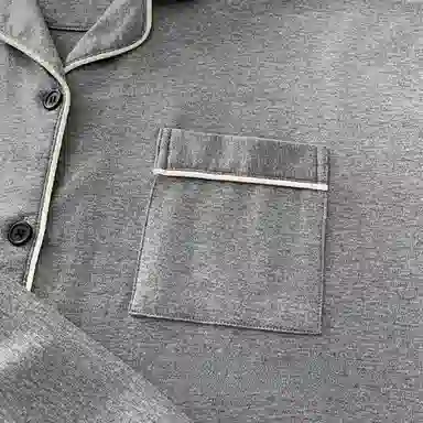 夏芬妍 简约休闲舒适时尚纯色纯棉翻领家居服亲肤宽松短袖短裤可外穿睡衣套装 女款