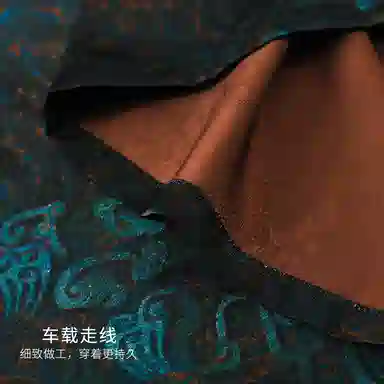 夏芬妍 高级感轻奢复古祥云印花冰雪丝翻领舒适家居服休闲短袖短裤凉感时尚可外穿夏季睡衣套装 男款