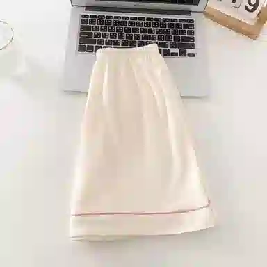 夏芬妍 简约休闲舒适时尚纯色纯棉翻领家居服亲肤宽松短袖短裤可外穿睡衣套装 女款