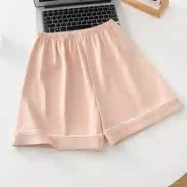 夏芬妍 简约休闲舒适时尚纯色纯棉翻领家居服亲肤宽松短袖短裤可外穿睡衣套装 女款