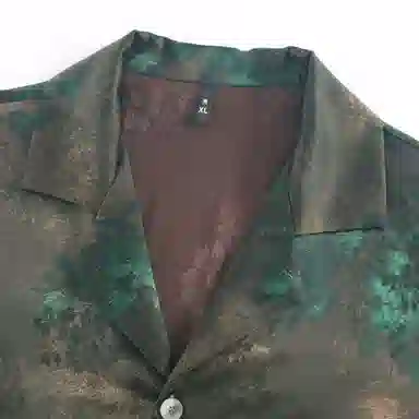 夏芬妍 高级感轻奢复国风印花冰雪丝翻领家居服舒适休闲短袖短裤凉感时尚可外穿夏季睡衣套装 男款