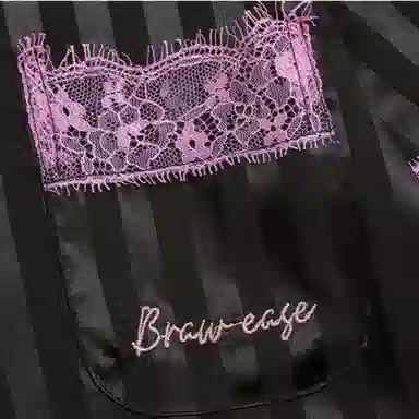 夏芬妍 简约高级感条纹蕾丝花边冰雪丝翻领家居服舒适亲肤宽松短袖三件套可外穿睡衣套装 女款
