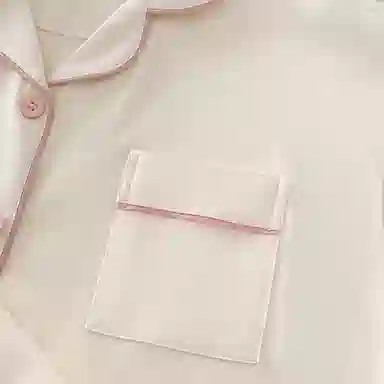 夏芬妍 简约休闲舒适时尚纯色纯棉翻领家居服亲肤宽松短袖短裤可外穿睡衣套装 女款