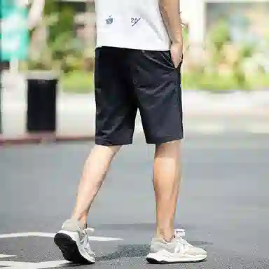 沐诚阳译 美式潮牌夏季轻便时尚直筒五分裤休闲短裤 男款