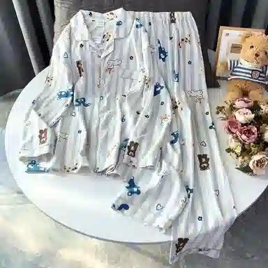 顶瓜瓜 夏季情侣舒适亲肤休闲风家居服睡衣套装 男女同款