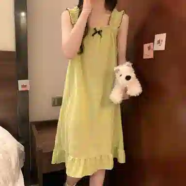 顶瓜瓜 夏季女时尚透气舒适简约设计家居服睡裙 女款