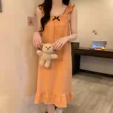 顶瓜瓜 夏季女时尚透气舒适简约设计家居服睡裙 女款