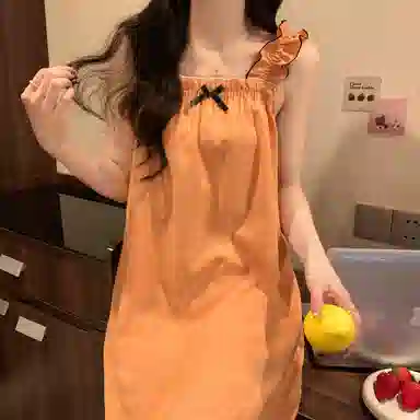 顶瓜瓜 夏季女时尚透气舒适简约设计家居服睡裙 女款