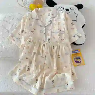 顶瓜瓜 家居简约可爱宠物狗满印服睡衣礼盒 女款