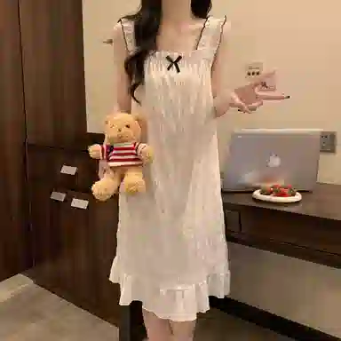 顶瓜瓜 夏季女时尚透气舒适简约设计家居服睡裙 女款
