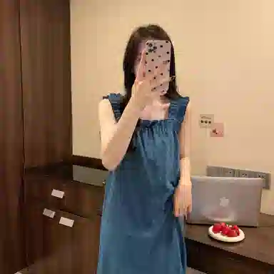 顶瓜瓜 夏季女时尚透气舒适简约设计家居服睡裙 女款