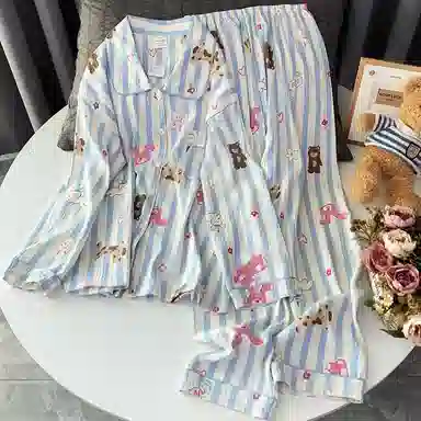 顶瓜瓜 夏季情侣舒适亲肤休闲风家居服睡衣套装 男女同款