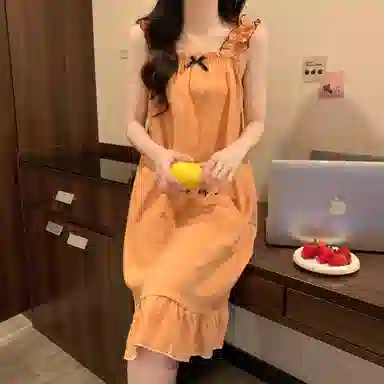 顶瓜瓜 夏季女时尚透气舒适简约设计家居服睡裙 女款