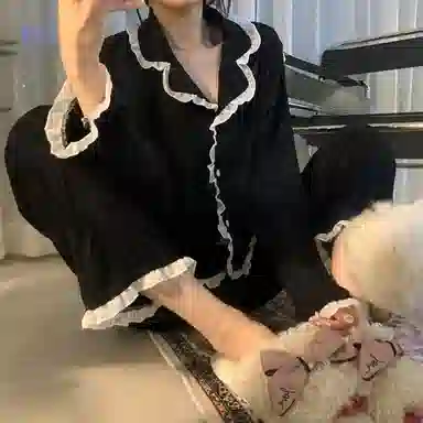 顶瓜瓜 夏季女透气简约休闲舒适时尚家居服睡衣套装 女款