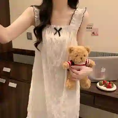 顶瓜瓜 夏季女时尚透气舒适简约设计家居服睡裙 女款