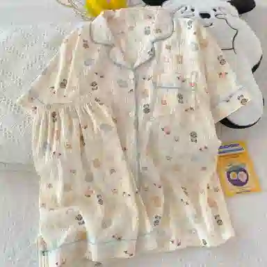 顶瓜瓜 家居简约可爱宠物狗满印服睡衣礼盒 女款