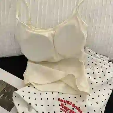 顶瓜瓜 夏季女透气简约休闲亲肤吊带家居服睡衣套装 女款