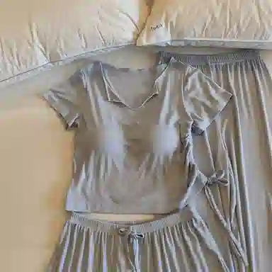 顶瓜瓜 夏季女舒适休闲宽松时尚家居服睡衣套装 女款