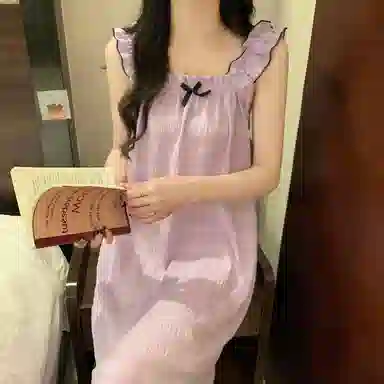 顶瓜瓜 夏季女时尚透气舒适简约设计家居服睡裙 女款