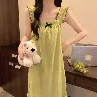 顶瓜瓜 夏季女时尚透气舒适简约设计家居服睡裙 女款