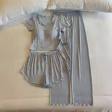 顶瓜瓜 夏季女舒适休闲宽松时尚家居服睡衣套装 女款