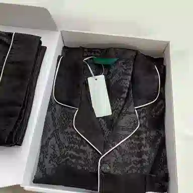 顶瓜瓜 蟒纹冰丝绸提花简约舒适可外穿家居服睡衣套装 女款