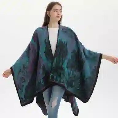 俞兆林 国风旅行露营拍照保暖外搭开衫披风斗篷 披肩  男女同款情侣款