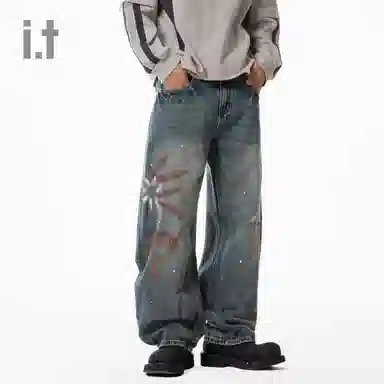 CHOCOOLATE Cat Whisker Straight Leg Jeans